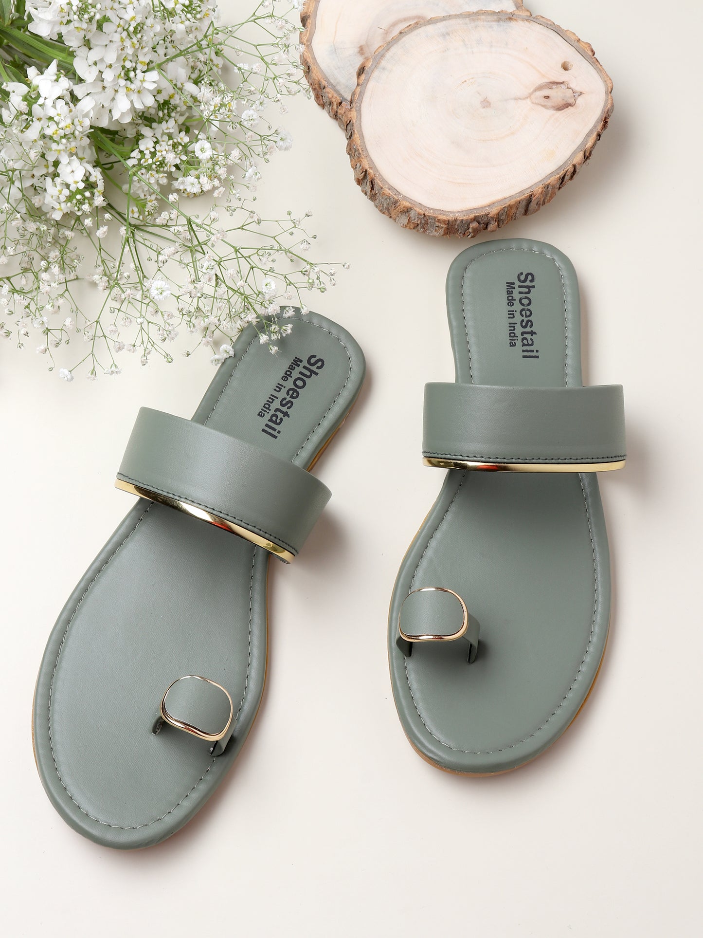 Kenstto One Toe Flat Sandals For Women and Girls