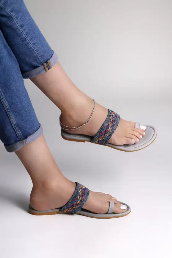 Kenstto Stylish Hand-Woven Flat Sandals for Women and Girls