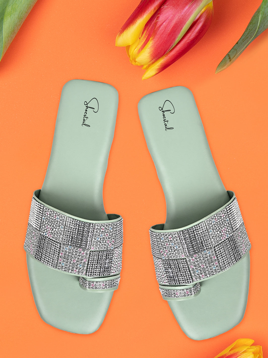 Kenstto Stylish Flats Sandals for Women