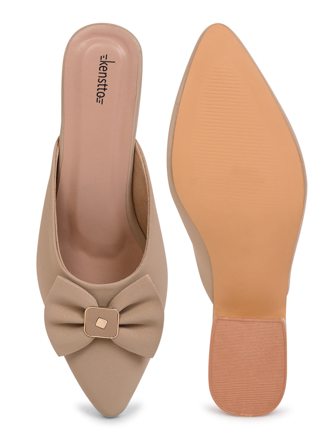 bow accent slip-on flats for women & girls