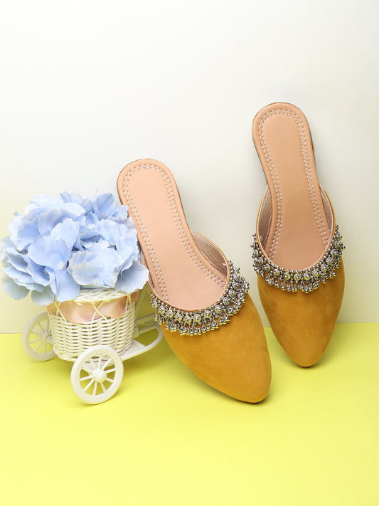 kenstto ethnic jewel detailed bellies for women & girls