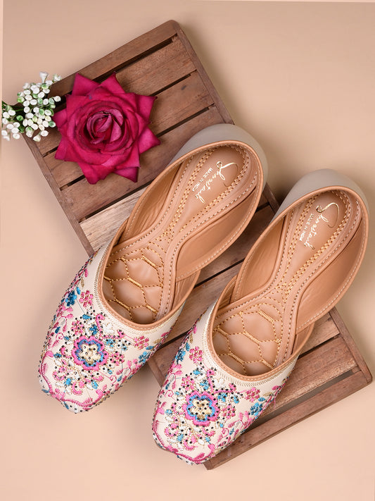 Kenstto Punjabi Jutis for Women Comfortable Ethnic Bellies Style