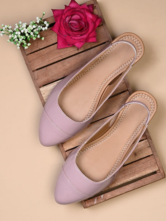 elegant glossy slingback pointed flats for women &girls