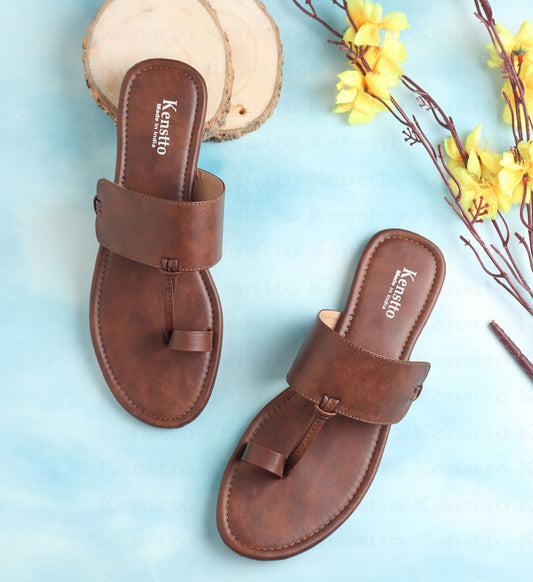 hand made kolhapuri flats for women & girls