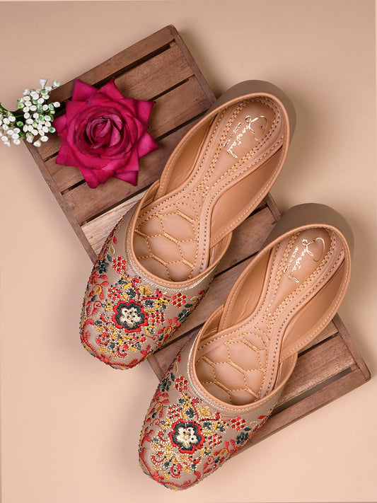 Kenstto Punjabi Jutis for Women Comfortable Ethnic Bellies Style