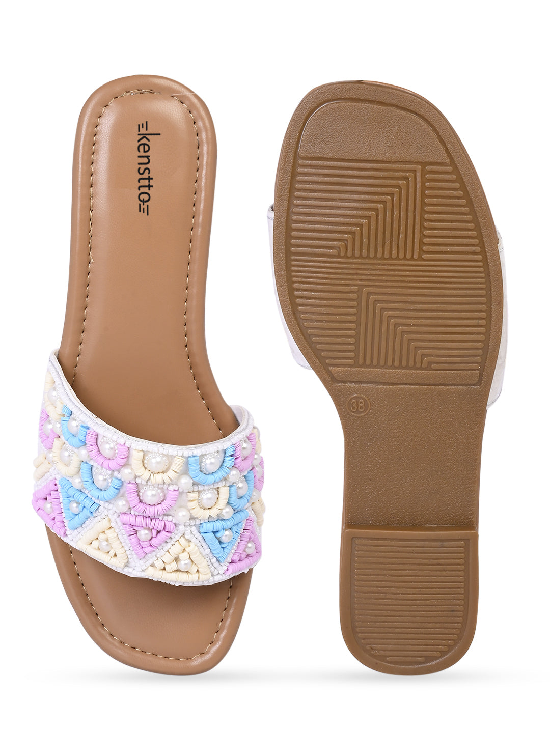kenstto flats for women & girls | beaded stylish daily wear footwear