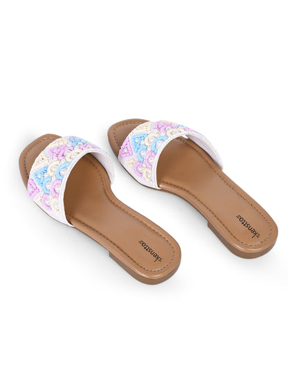 kenstto flats for women & girls | beaded stylish daily wear footwear