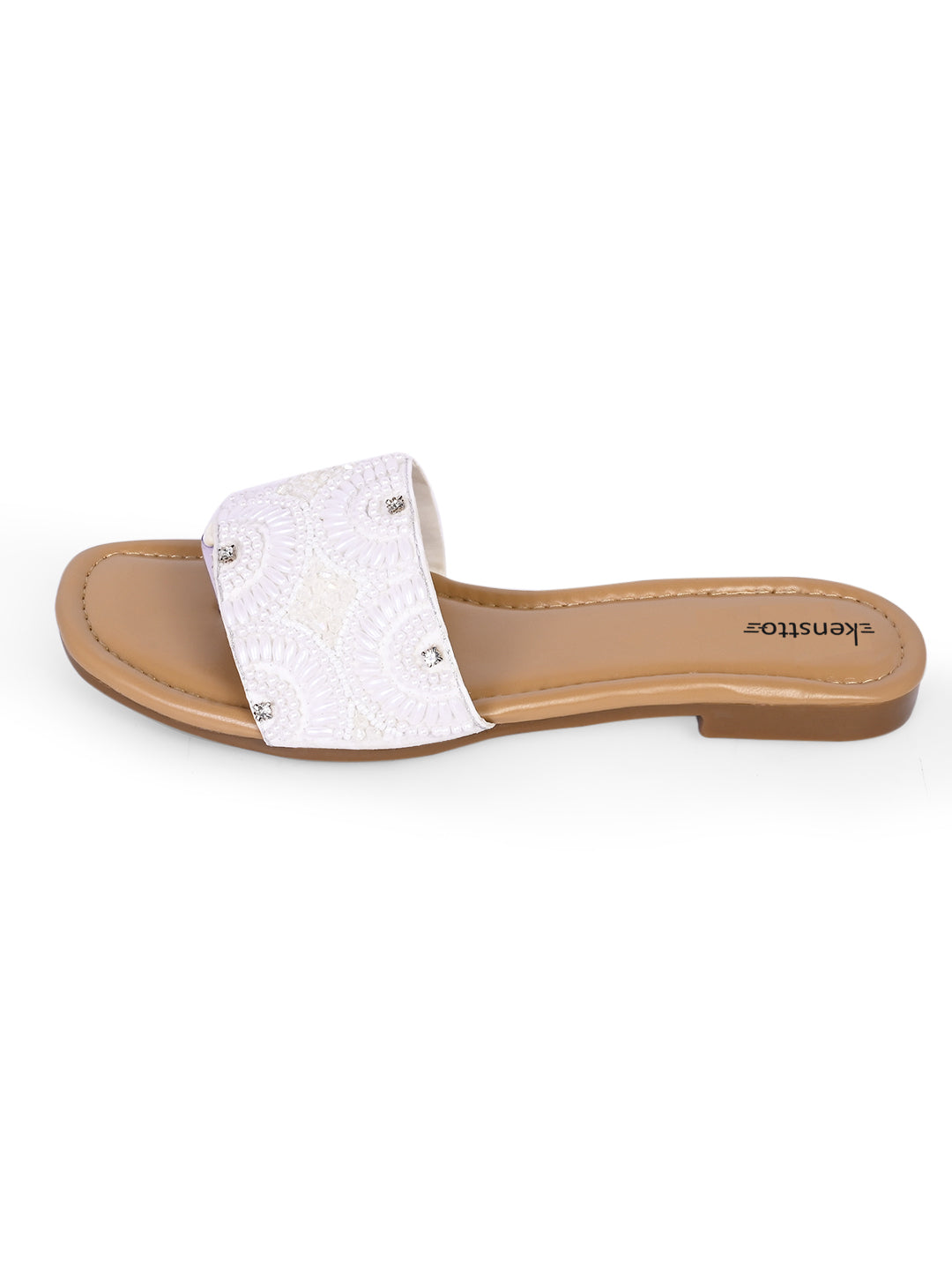 Kenstto Beaded Flats for Women & Girls | Daily Wear