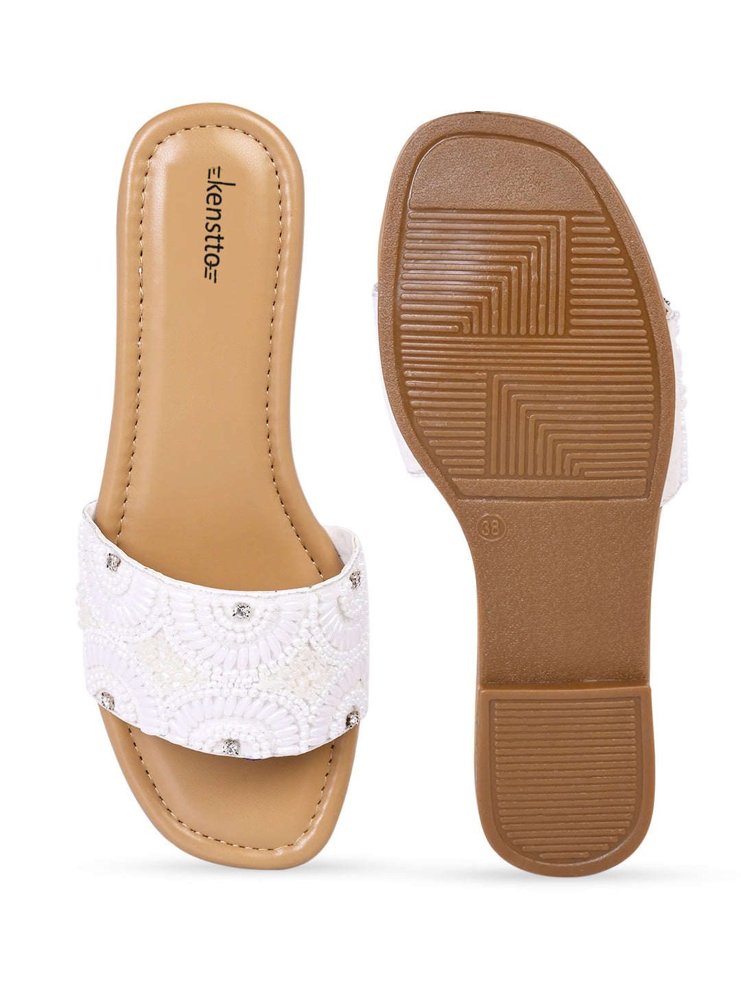 Kenstto Beaded Flats for Women & Girls | Daily Wear