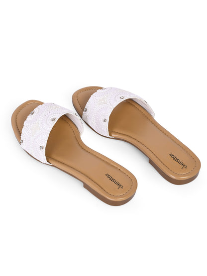 Kenstto Beaded Flats for Women & Girls | Daily Wear