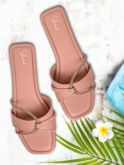 Kenstto Stylish Open Toe Regular Flats For Women